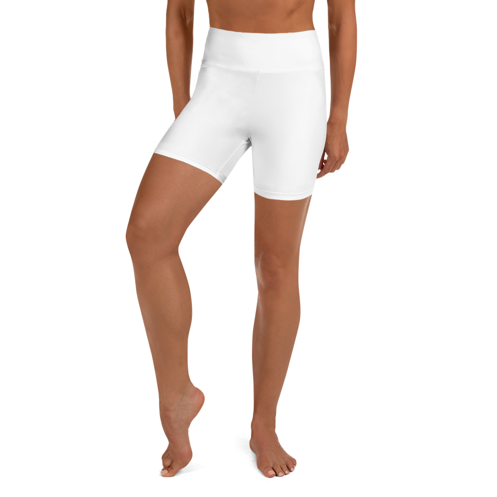 white yoga shorts