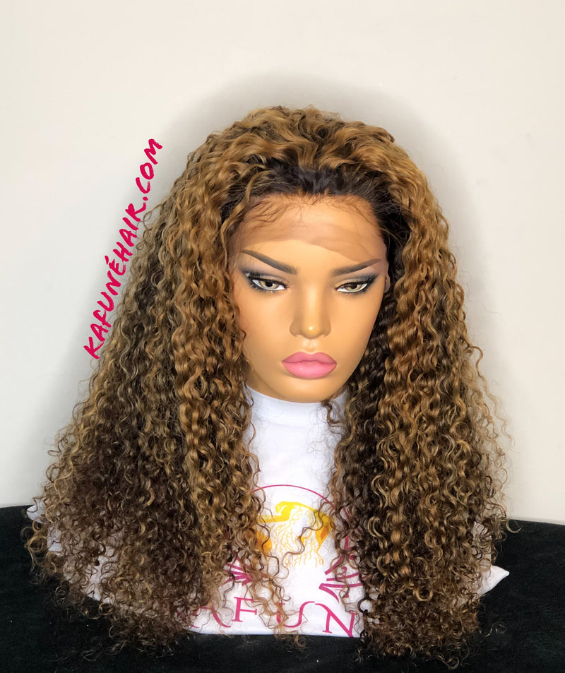 medium brown lace front wig