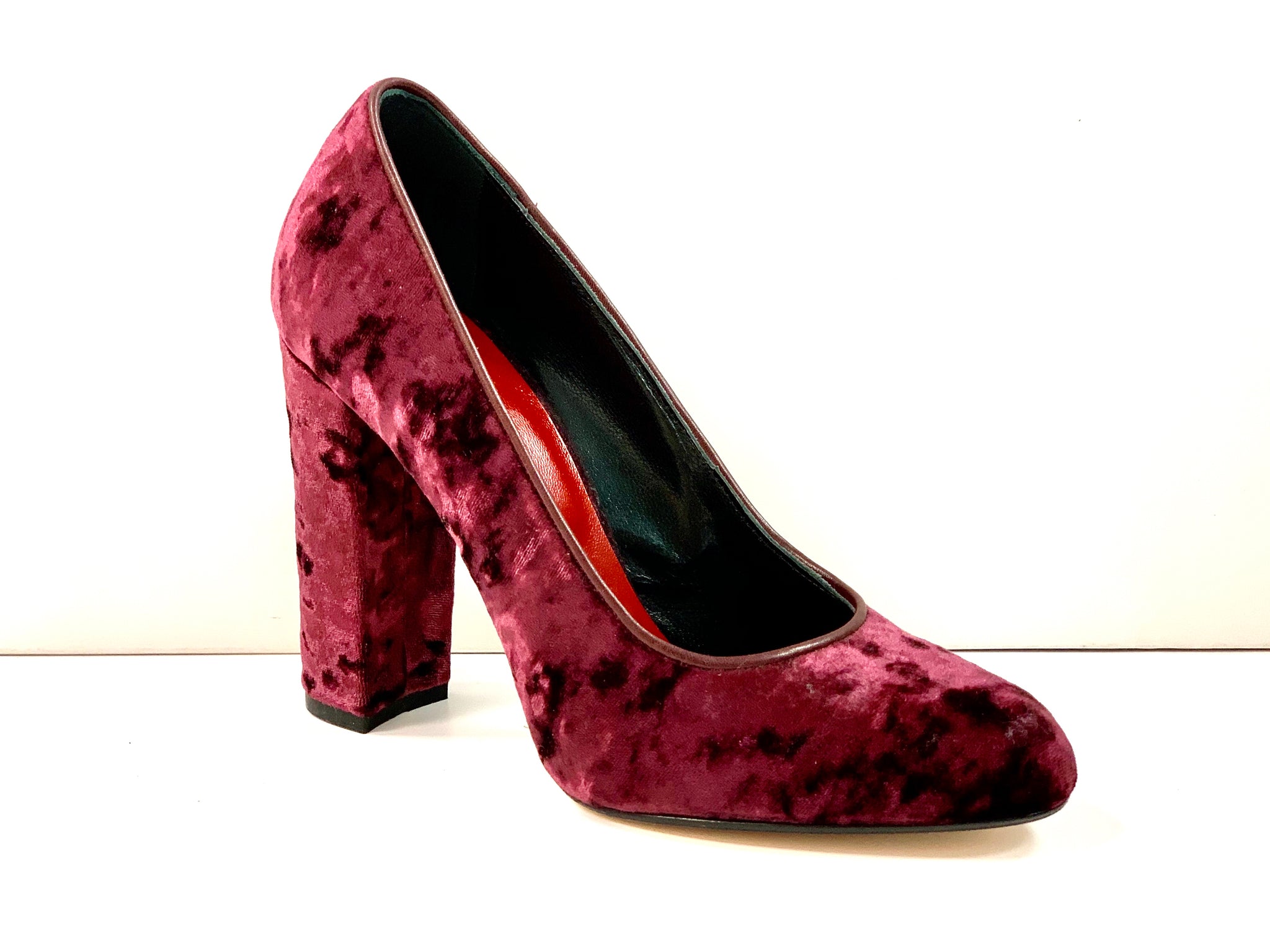 burgundy evening shoes