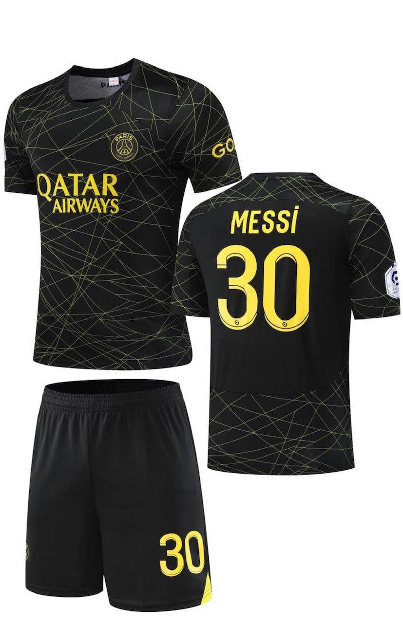 PSG Jersey 2022,PSG Black Jersey,Black Messi 30,PSG Messi 30,PSG Jersey for  Boys