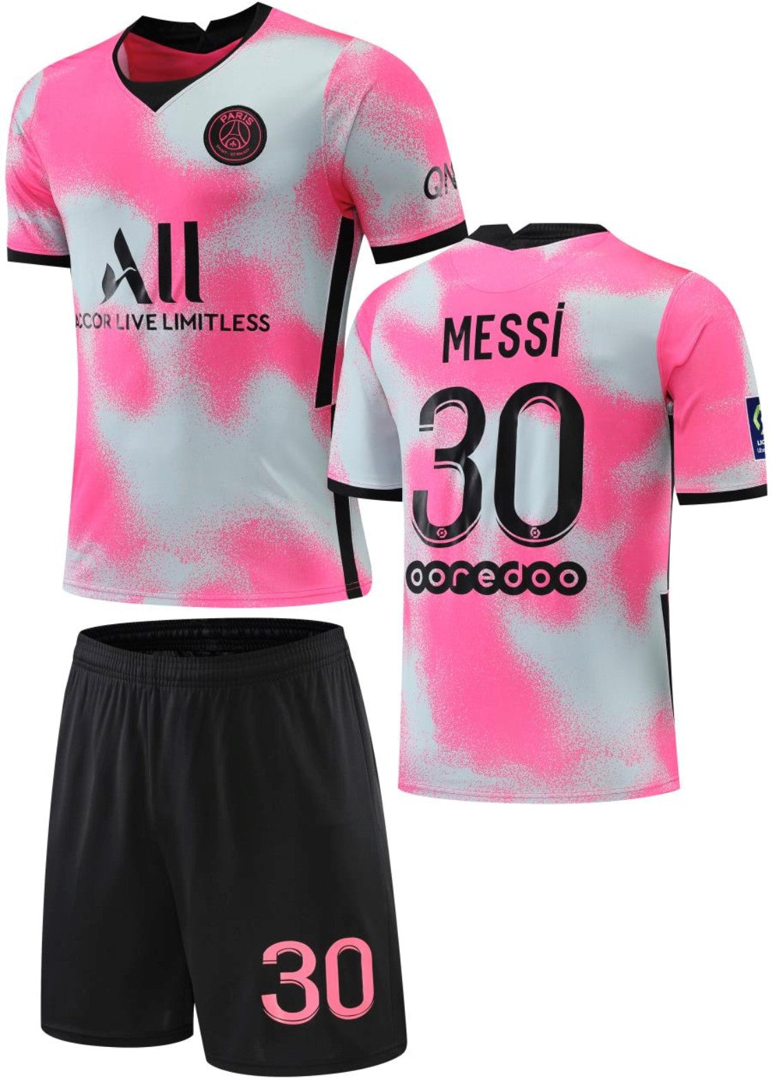 Paris Saint-Germain 2021 Fourth Purple Messi 30 Jersey Adults Kids