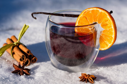 Mulled wine in the snow