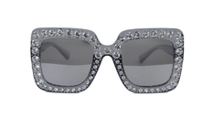 Load image into Gallery viewer, Glamorous Nikky Payton Square Sunglasses in Silver By Nicole Lee USA - SHOP PHOENIX GLAM  