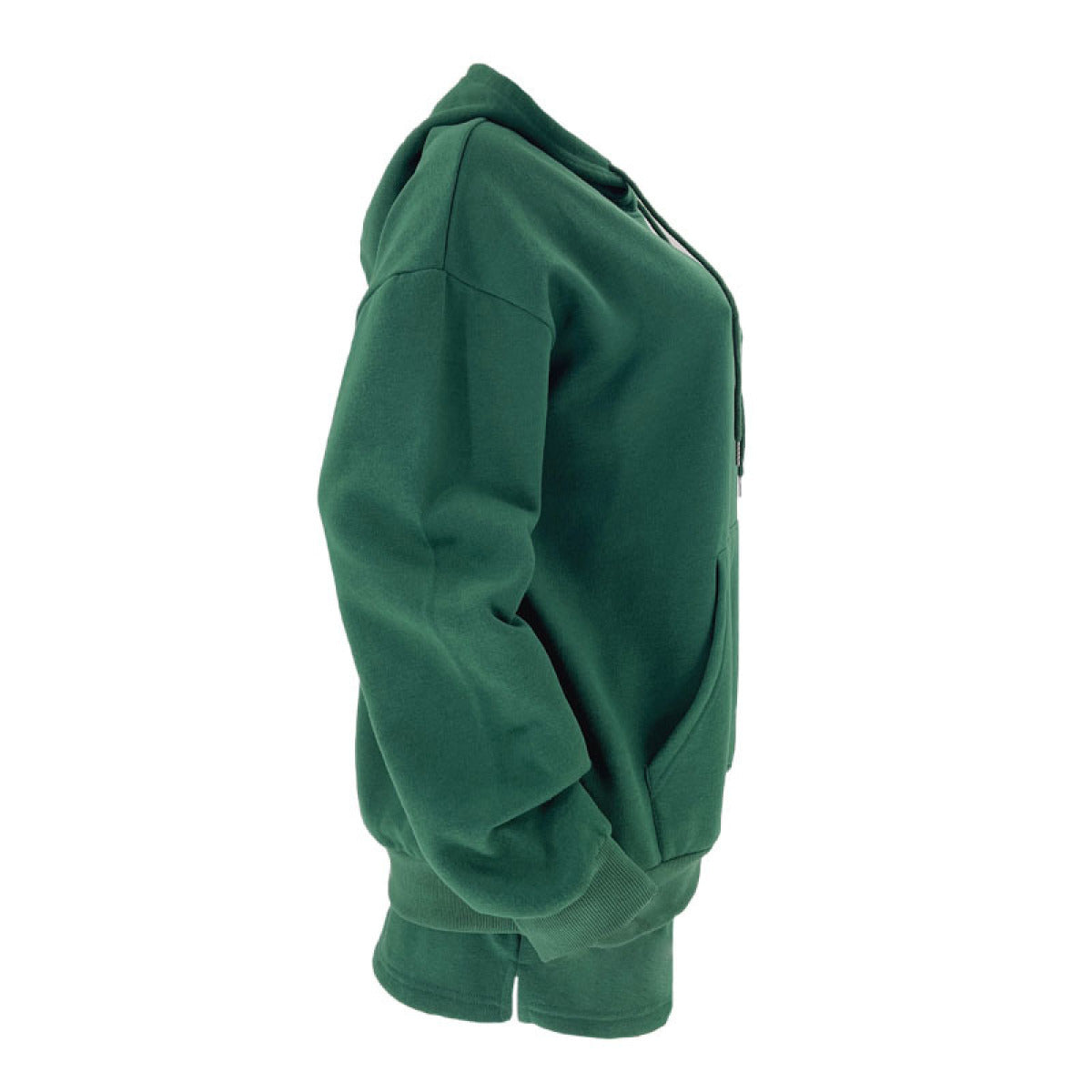 Cre8ed2Luv’s Fleece Long-Sleeved Hoodie & Tie Slit Shorts Sets