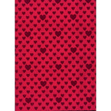 Red Foil Hearts Gift Wrap