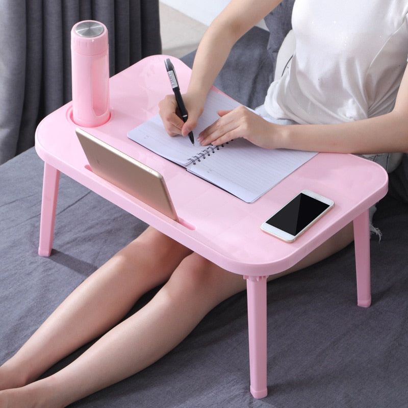 Folding Laptop Table Notebook Desk Breakfast Serving Bed Trays