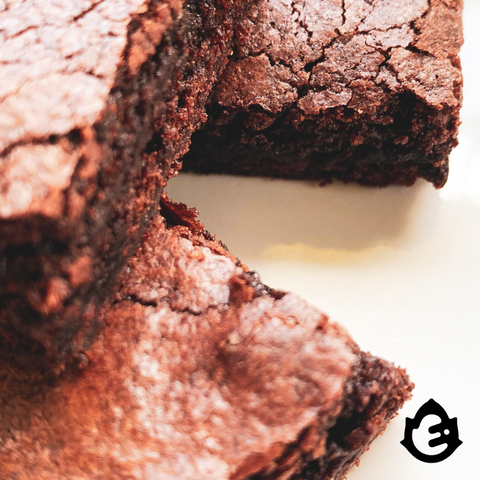 close up of brownies