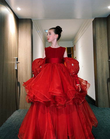 red princess gown