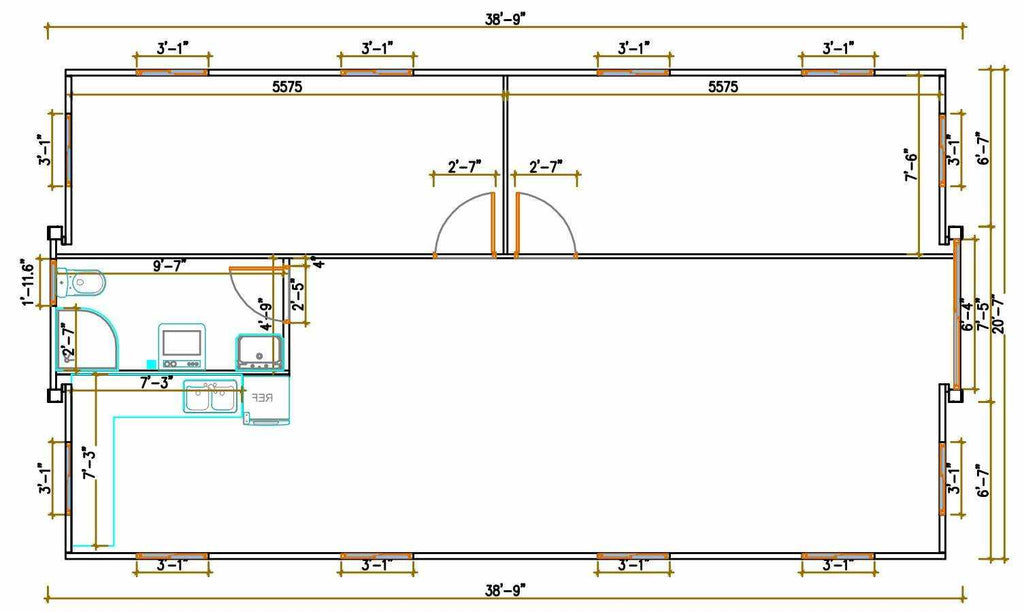 2 bedroom tiny home and prefab home plan