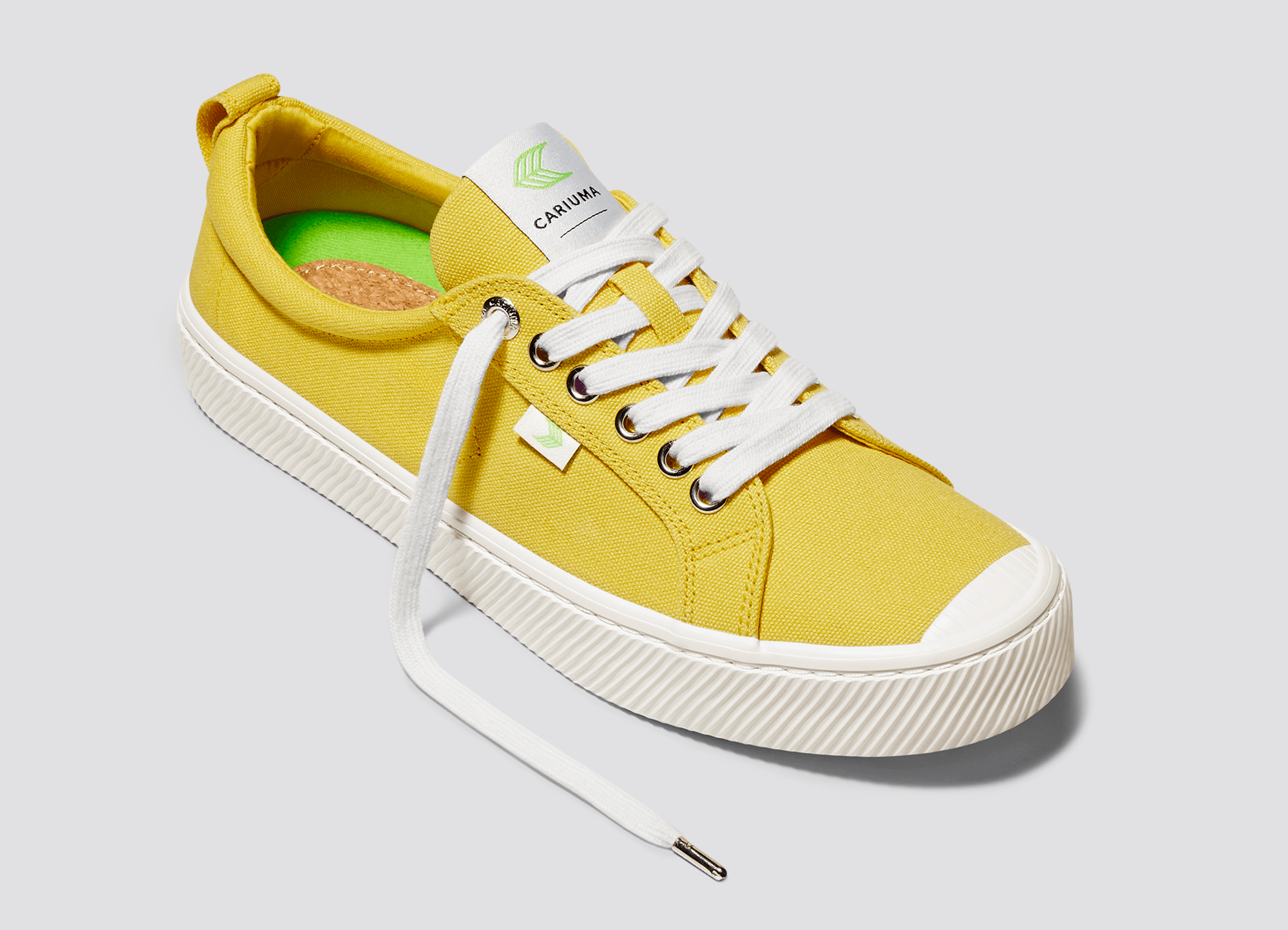 Yellow shop canvas sneakers