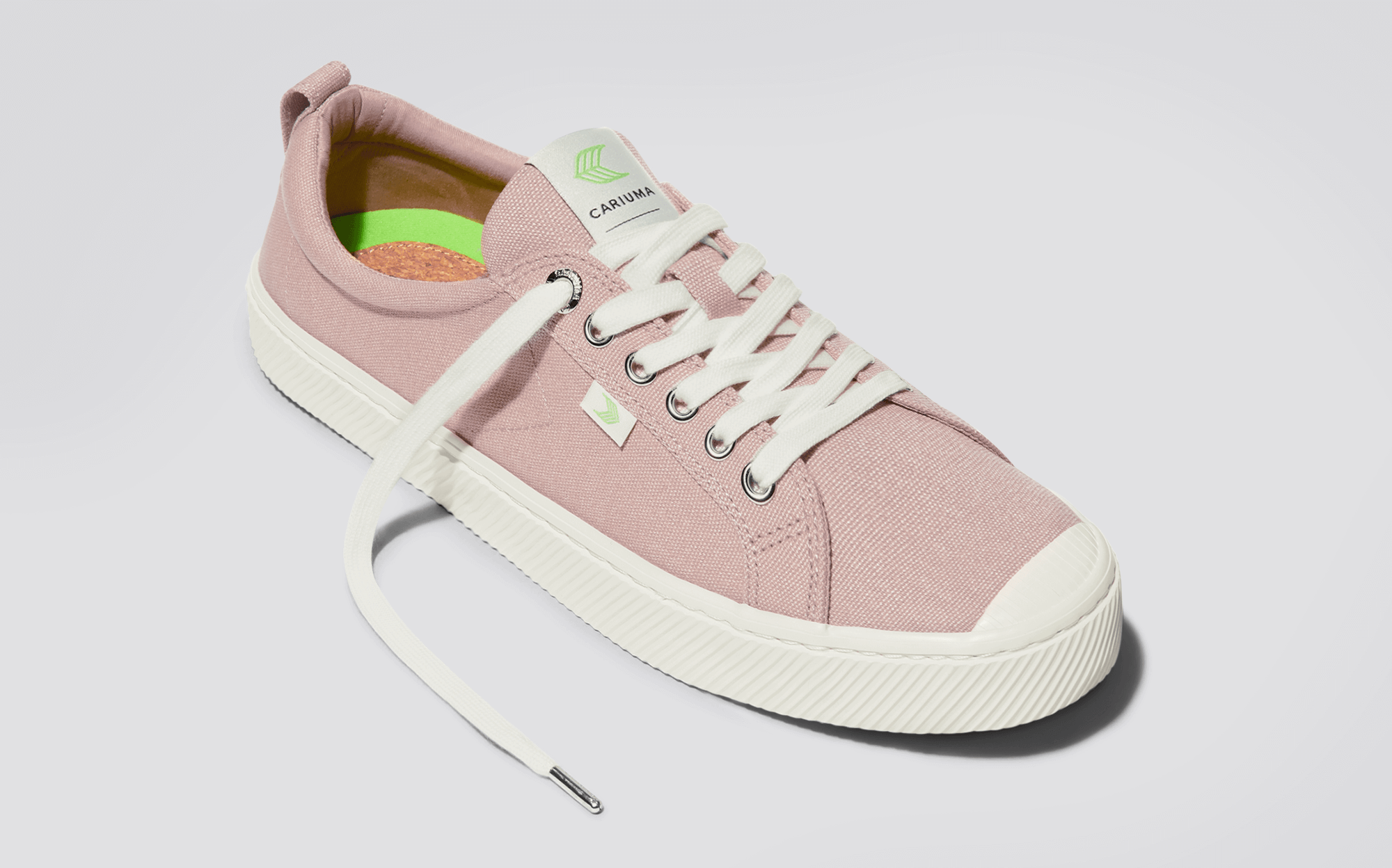 CARIUMA: Women's Low Top Rose Red Canvas Sneaker | The OCA Low