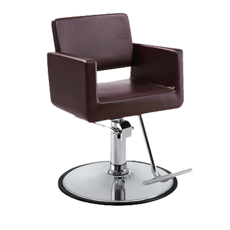 brown leather salon chair