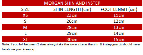 SHIN PROTECTOR SIZER GUIDE