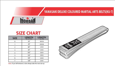 Martial Arts belts size guide