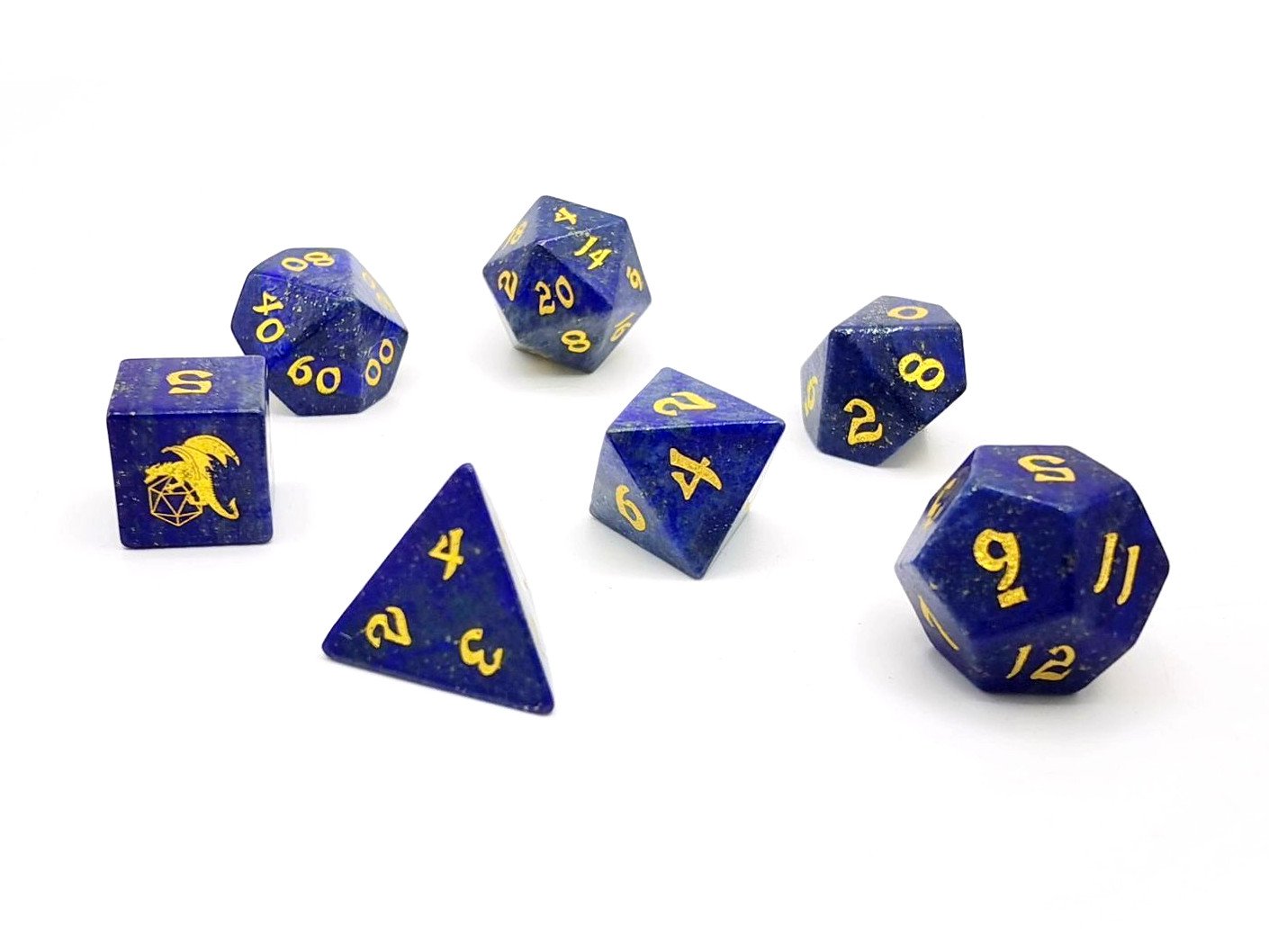 B olie Verward Onschuldig Natural Lapis Lazuli gemstone dice set for RPG collections – HYMGHO Dice