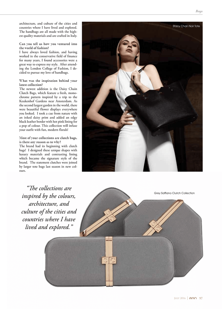 Black Leather Tote Bag Article in EGO Magazine Dubai