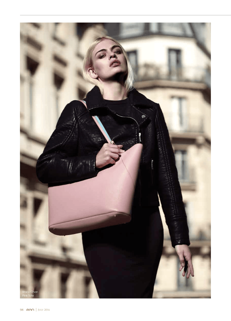 Pink Leather Tote Bag in EGO Magazine Dubai