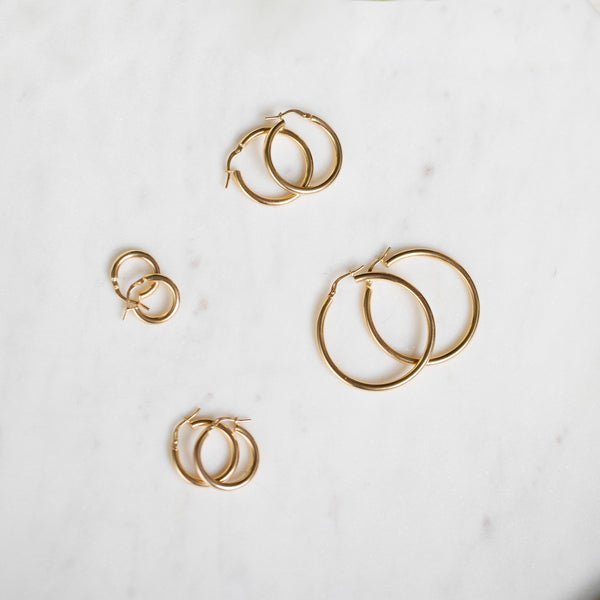 MoMuse gold hoop earrings