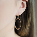 Load image into Gallery viewer, Gold Filled Squared Ball Row Hoop Earrings
