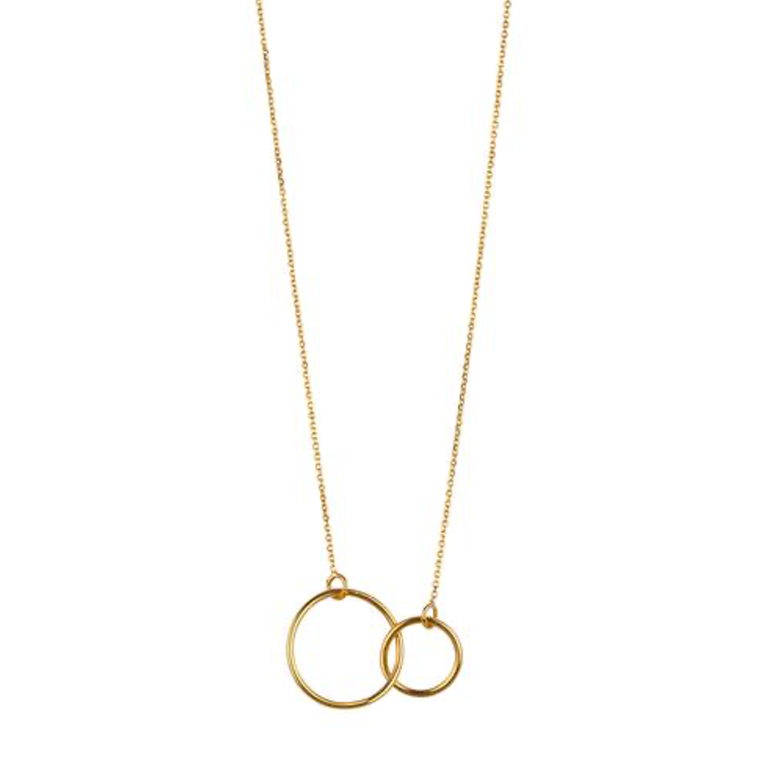 MoMuse | 9kt Gold Double Circle Necklace