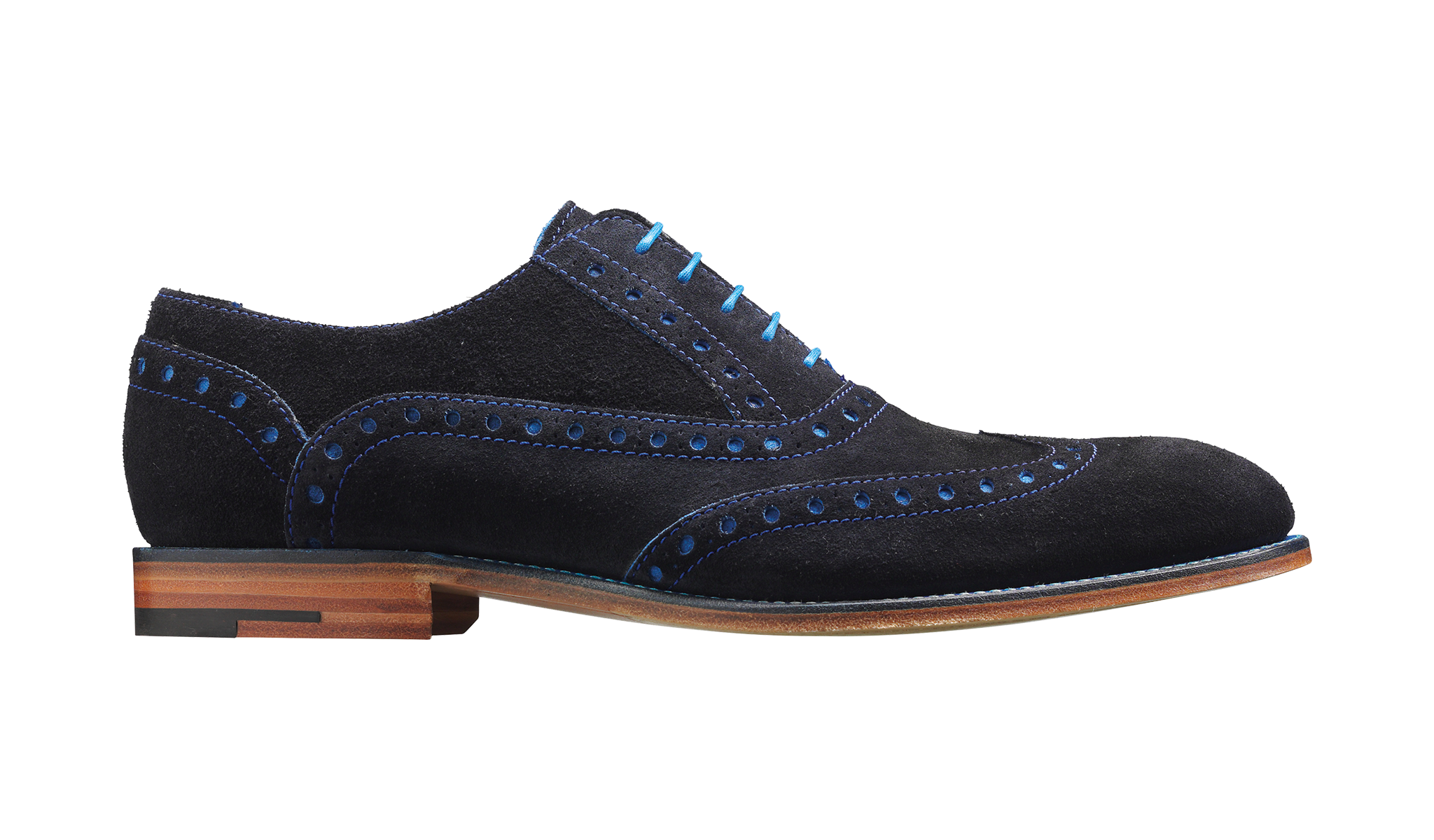 Grant – Navy / Blue Suede | Barker 