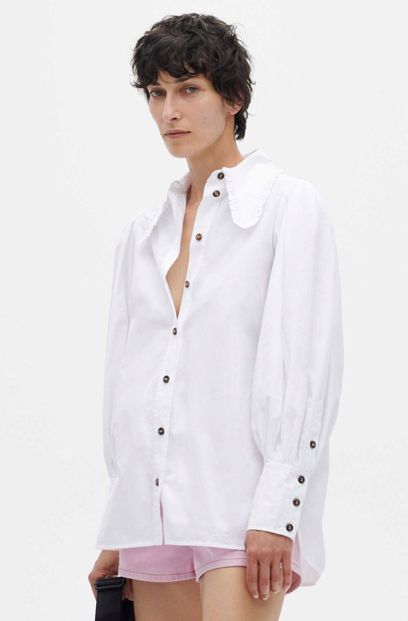 BALLOON OX FORD SHIRT / WHITE (BALL-01)コムドットゆうた - シャツ