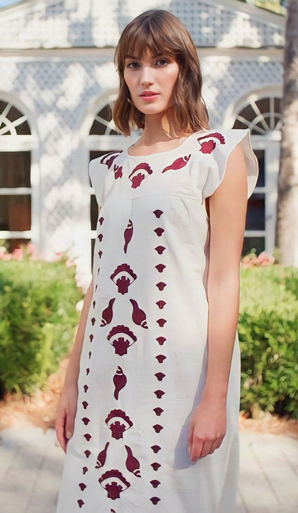 Embroidered Dress - Frock Shop