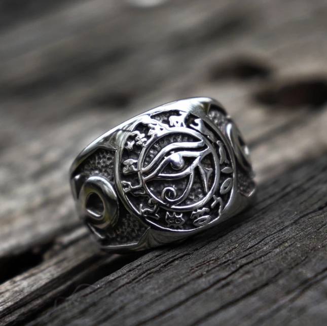 Eye of Horus Ankh Cross Ring - Gthic.com - Blog