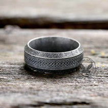 Retro Tree Of Life Knot Stainless Steel Viking Ring Nav Image 7