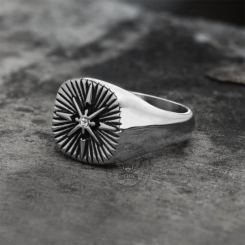 Minimalist Polaris CZ Stainless Steel Ring – GTHIC