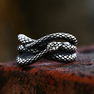 Coiled Snake Stainless Steel Ring – GTHIC