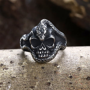 Retro Skull Brass Leather Scarf Ring – GTHIC