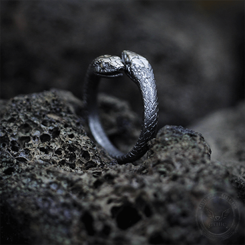 Greek Amphisbaena Sterling Silver Mythology Woman Ring – GTHIC