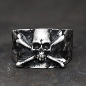 Pirate Anchor Sterling Silver Skull Ring – GTHIC