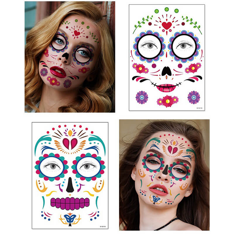 Buy 42 Sheets 3D Halloween Face Temporary Tattoo for Men and Women Skeleton  Witch Ghost Pumpkin Lantern Bat Eagle Jack Civet Cat Waterproof Tattoo  Stickers for Kids on Foot Neck Hand Online