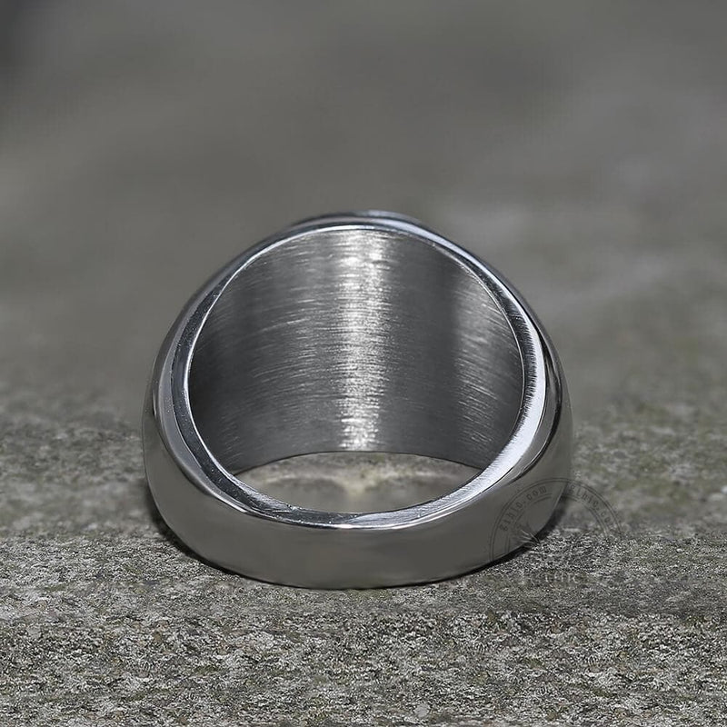 Hemp Leaf Stainless Steel Ring