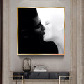 Stampa su tela con ritratto di due innamorati in Bianco e Nero - WOW700