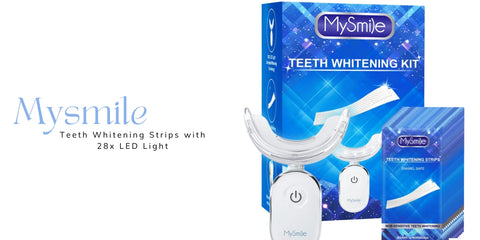 Tiras blanqueadoras de dientes con luz LED 28x