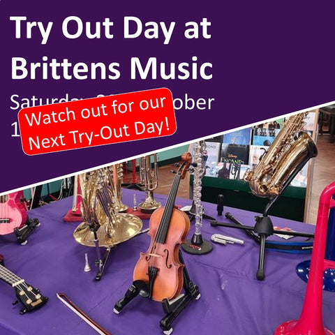 Another great musical instrument try out day at Brittens Music