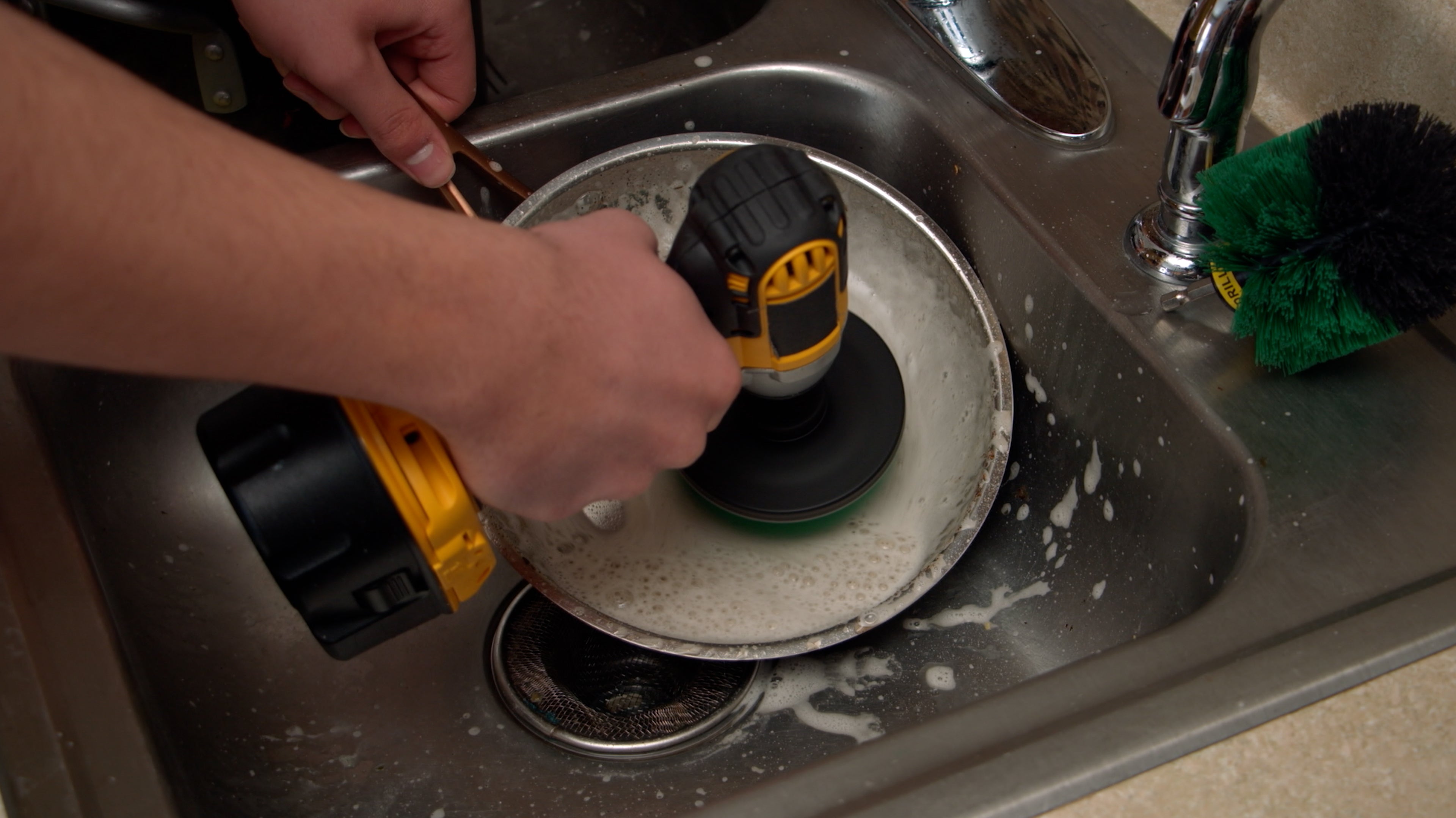 How to Get a Cleaner Kitchen in Half the Time Using a Drillbrush Power