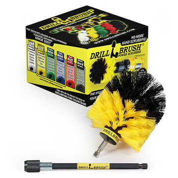 Drill-Tergent Bathroom Cleaner w/ Original, 4in, & 2in Yellow Brushes –  Drillbrush