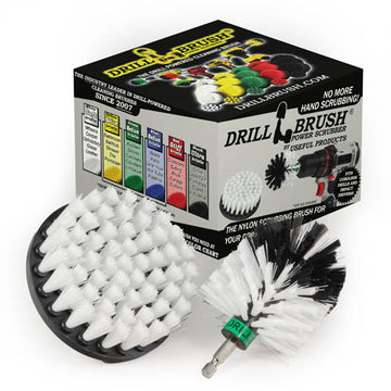 White Corner Brush - Soft Bristles - Cone Shaped - Home & Auto Cleanin –  Drillbrush