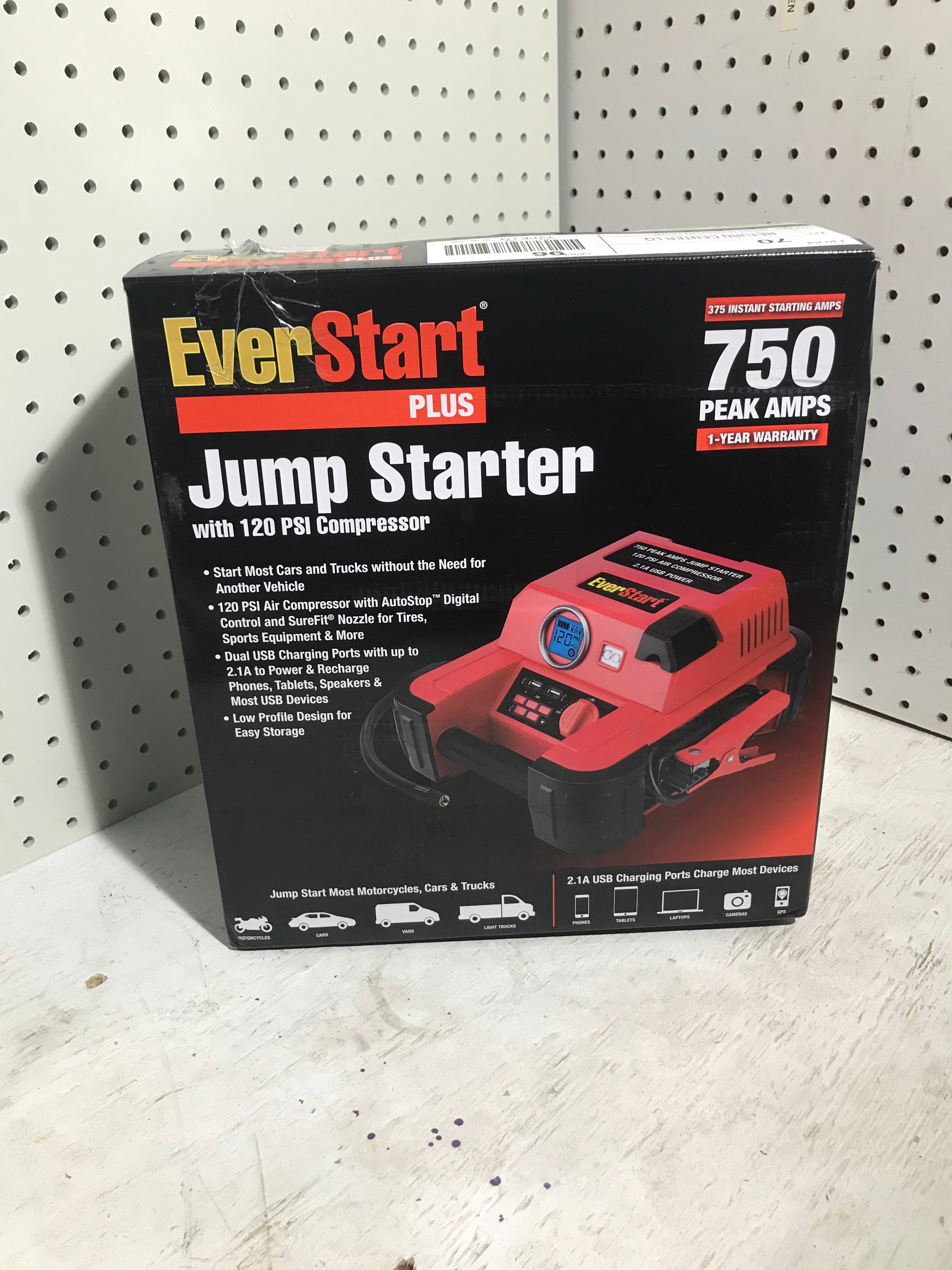 750 peak amp jump starter everstart