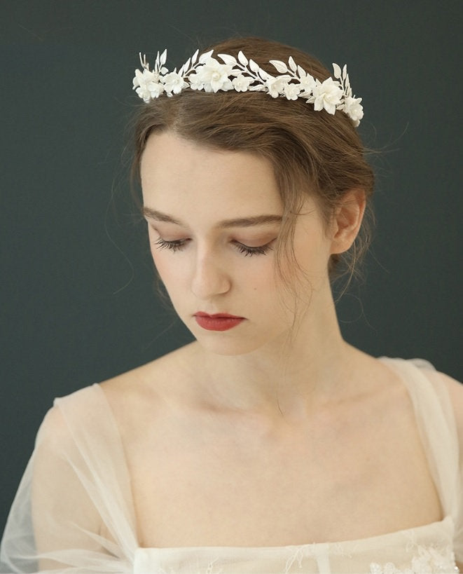 Rettidig nyt år eksplodere Brides Headbands Rhinestone Floral Leaf Hairbands Wedding Hair Accesso – A  & M Enterprises Bridal
