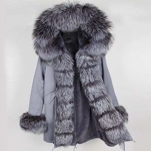 fox fur parka coat