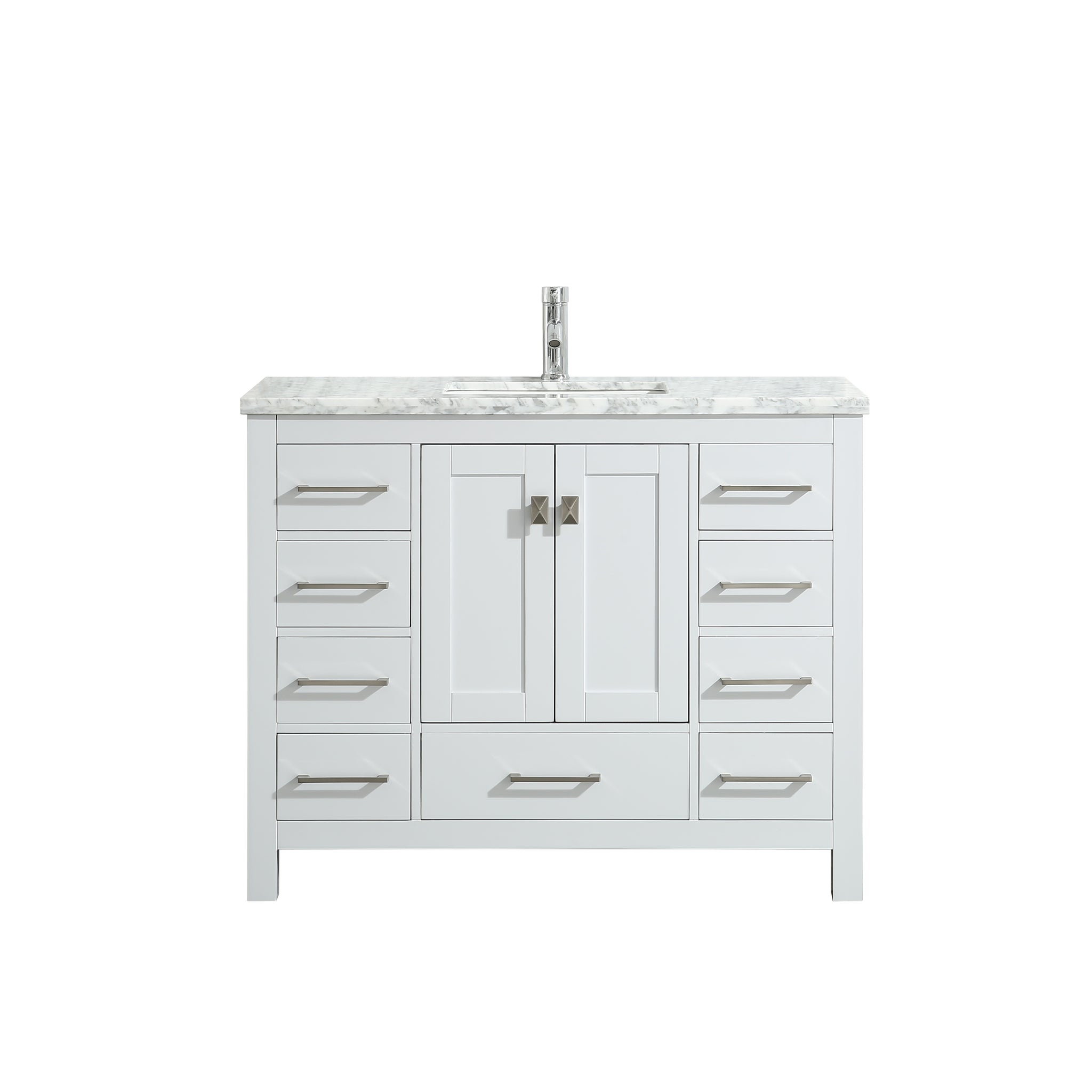 Eviva Hampton 36 X 18 Transitional Bathroom Vanity W White Carrara Briorlab