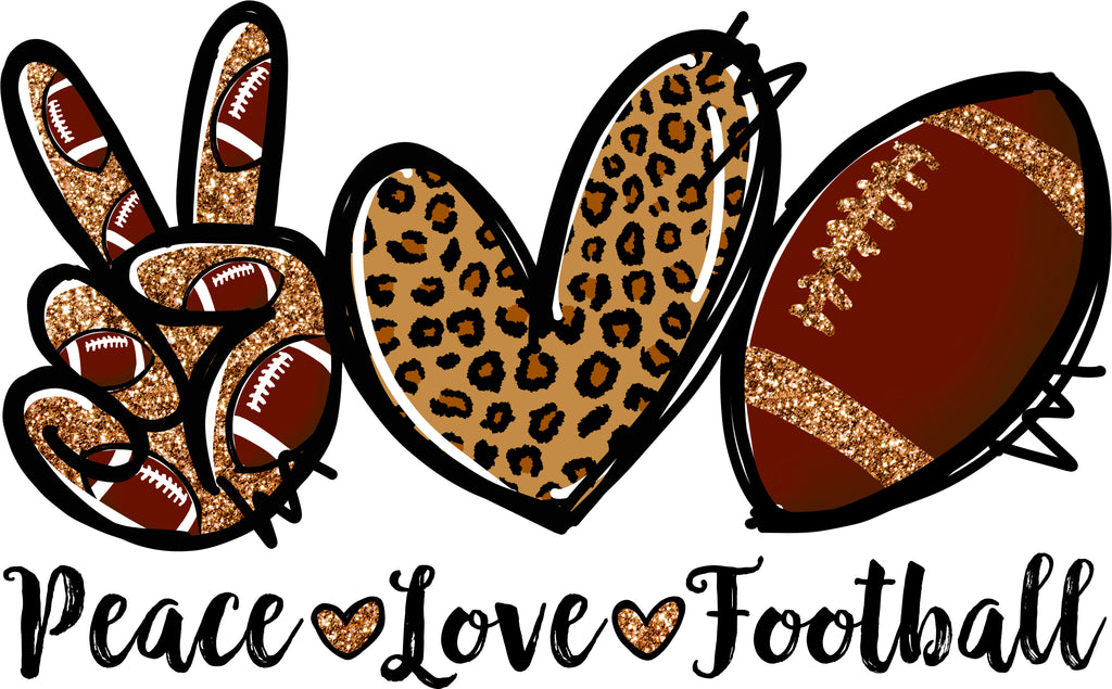 Peace Love Football Clear Decal – The Vinyl Craze