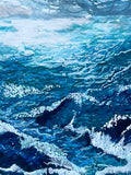 sea with waves painting