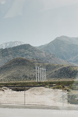 A view of the wind turbines on the way to palm springs california