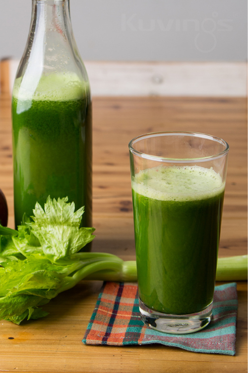 glass of celery juice